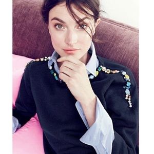 J. Crew - jeweled neck sweated